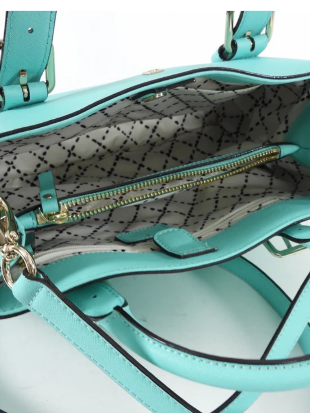 Classic Women's Top-Handle Satchel - Light Blue - Picture 3 of 7
